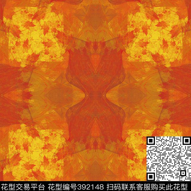 抽象华亿平台暖色调数码印花华亿平台下载（图片编号: 392148） - 瓦栏（Walan）