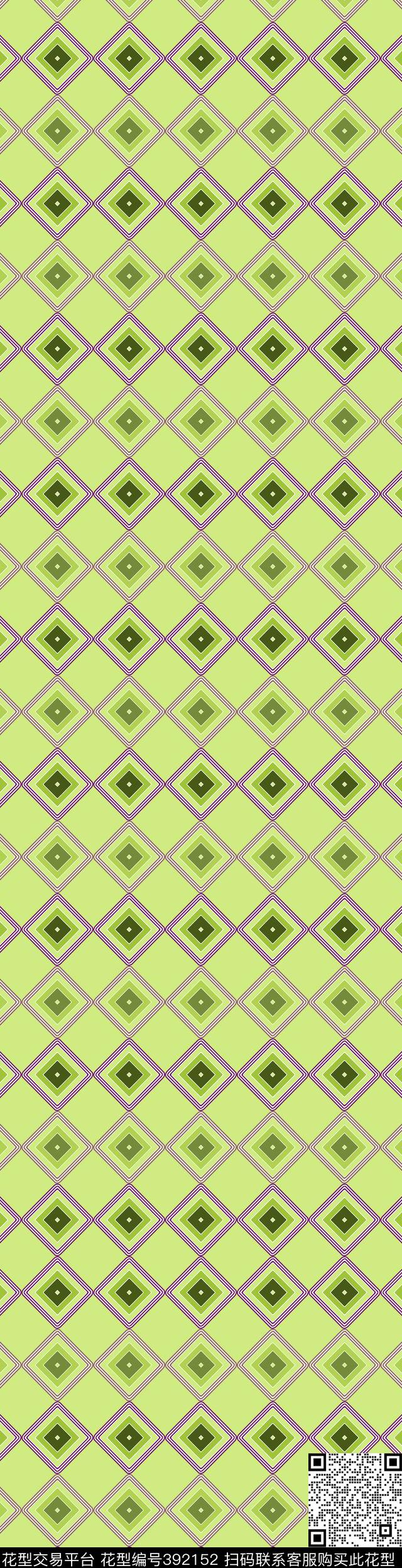 几何图案写意几何机理传统印花华亿平台下载（图片编号: 392152） - 瓦栏（Walan）