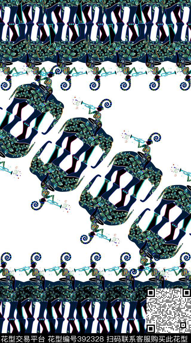 名族风人物传统印花华亿平台下载（图片编号: 392328） - 瓦栏（Walan）