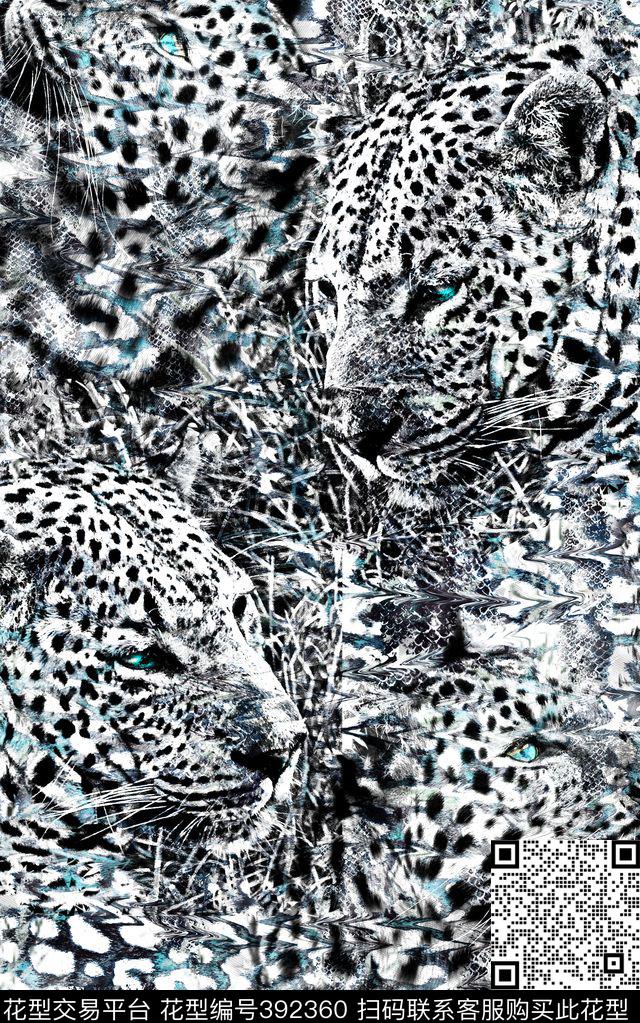 冬装秋冬豹纹数码印花华亿平台下载（图片编号: 392360） - 瓦栏（Walan）