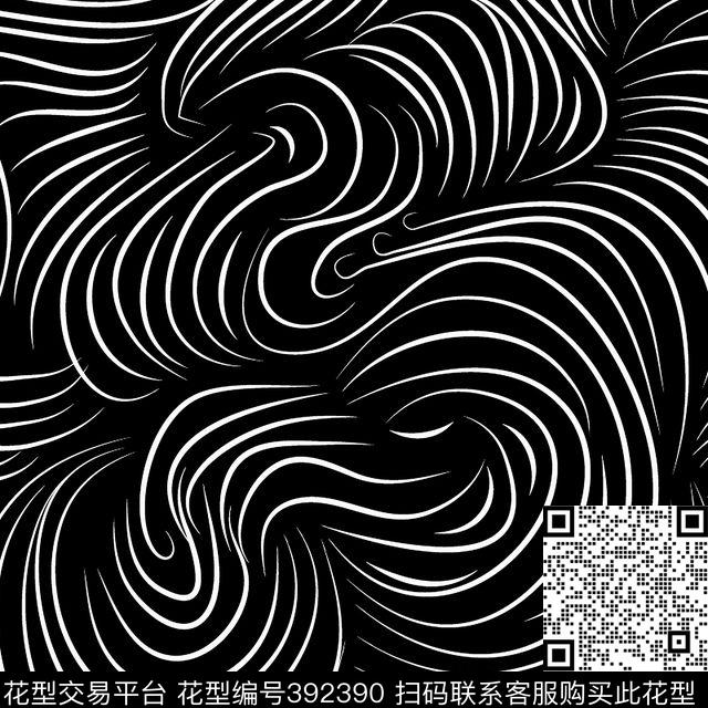 抽象线条格子数码印花华亿平台下载（图片编号: 392390） - 瓦栏（Walan）