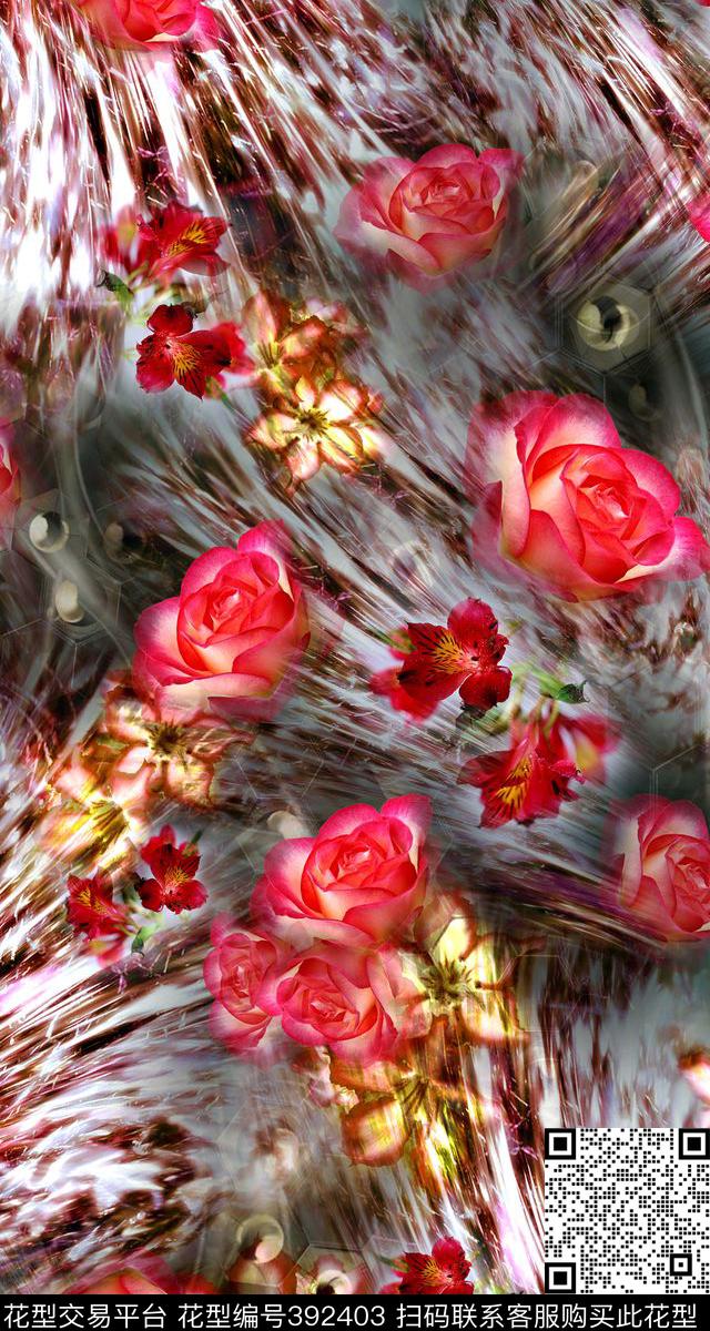 花满花真花数码印花华亿平台下载（图片编号: 392403） - 瓦栏（Walan）