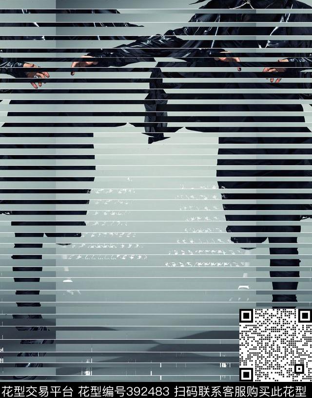 潮流抽象复古数码印花华亿平台下载（图片编号: 392483） - 瓦栏（Walan）