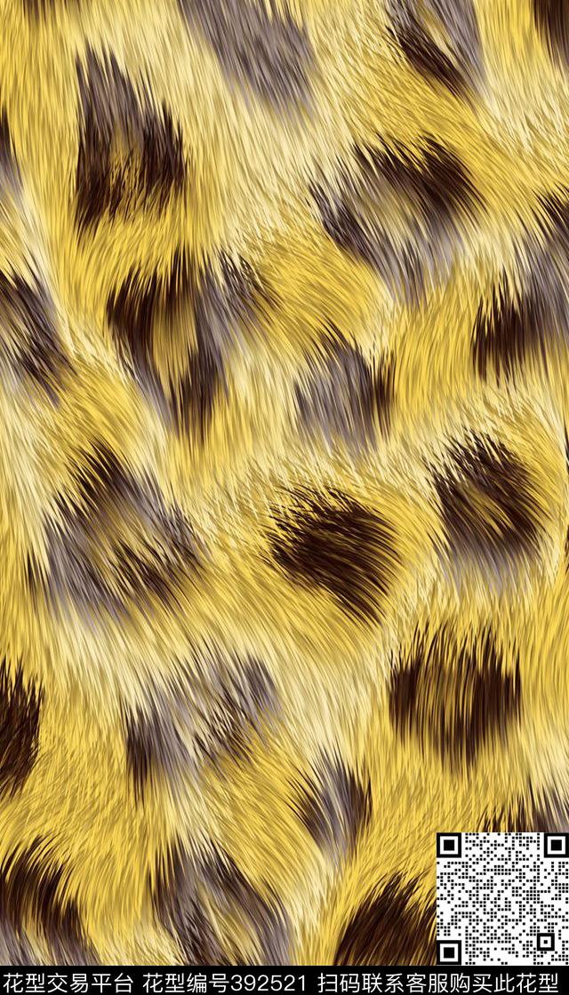 鲜亮豹纹皮草数码印花华亿平台下载（图片编号: 392521） - 瓦栏（Walan）