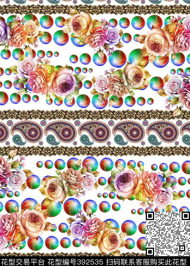 佩利斯珠花别样风情数码印花华亿平台下载（图片编号: 392535） - 瓦栏（Walan）