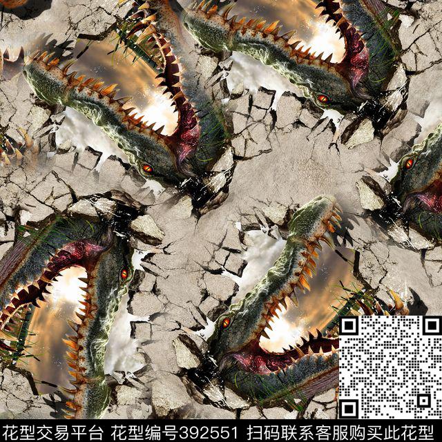 抽象动物裂纹数码印花华亿平台下载（图片编号: 392551） - 瓦栏（Walan）