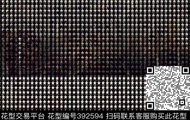 潮流抽象复古数码印花华亿平台下载（图片编号: 392594） - 瓦栏（Walan）