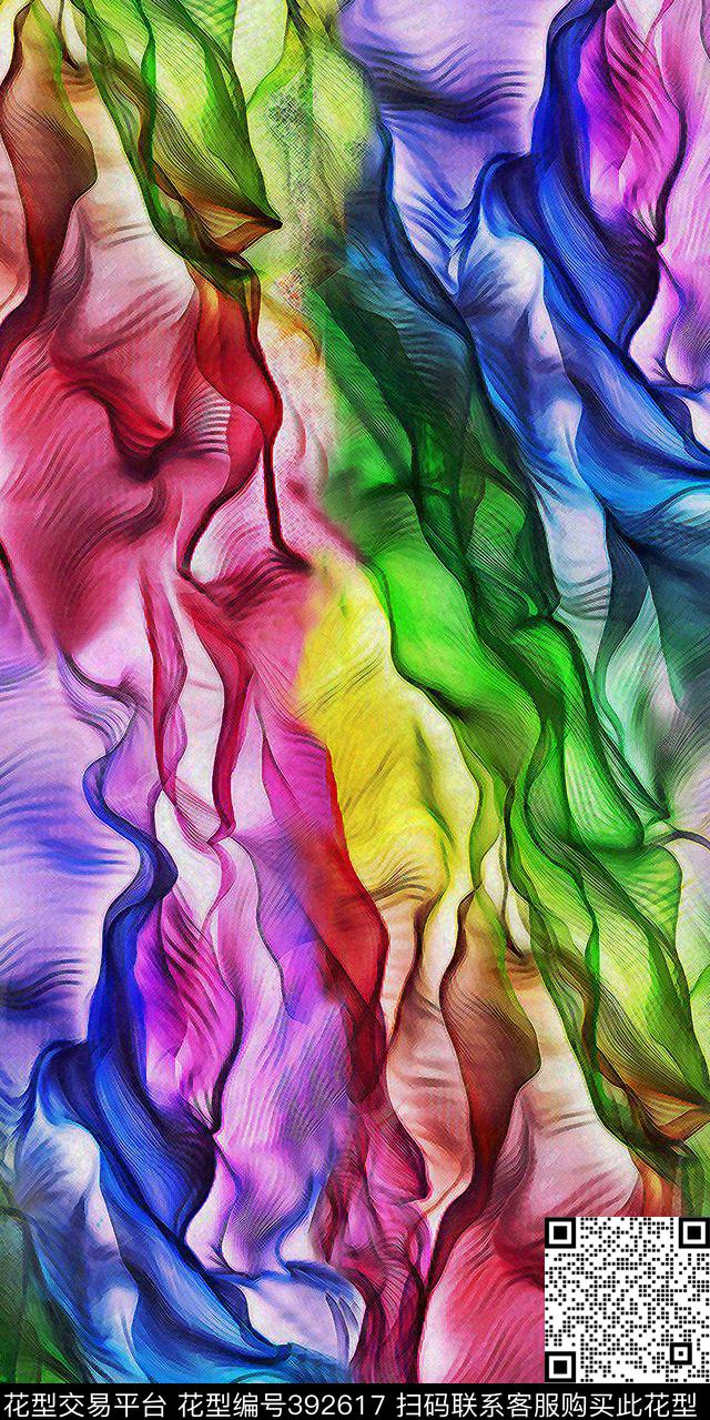 抽象创新原创时尚休闲数码直喷华亿平台数码印花华亿平台下载（图片编号: 392617） - 瓦栏（Walan）