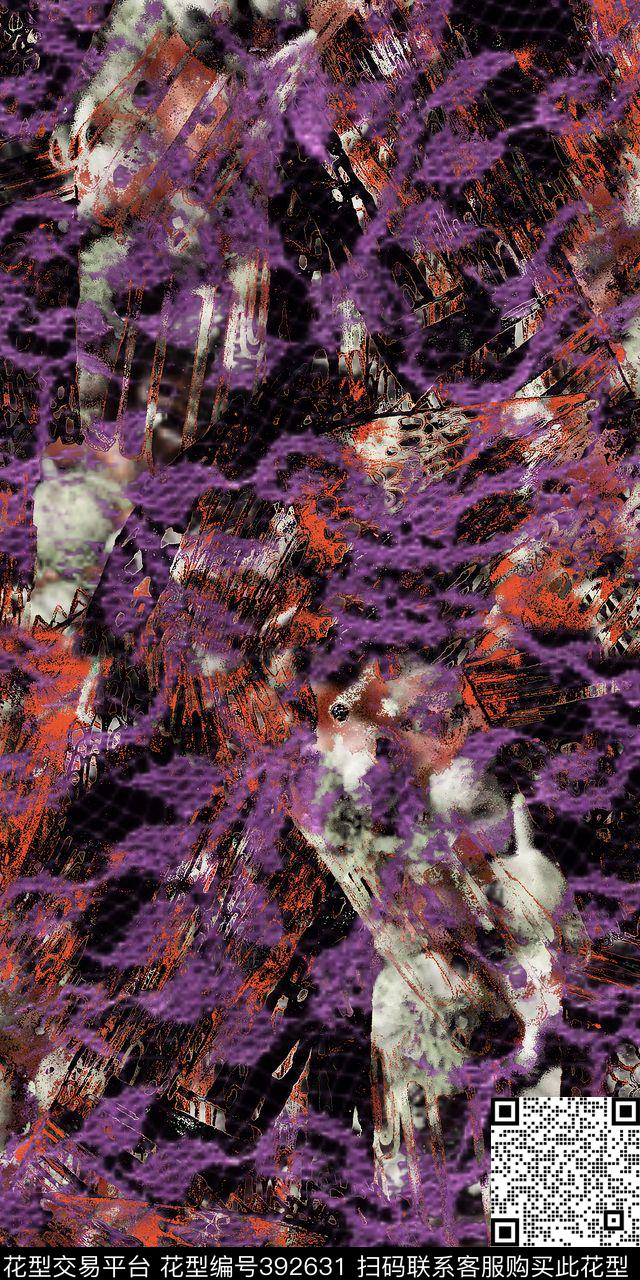 颓废毛织毛衫数码印花华亿平台下载（图片编号: 392631） - 瓦栏（Walan）