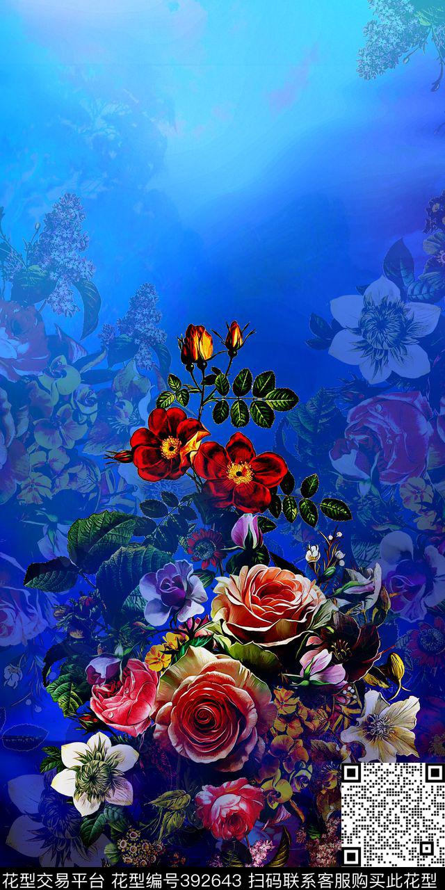 定位花卉数码印花华亿平台下载（图片编号: 392643） - 瓦栏（Walan）