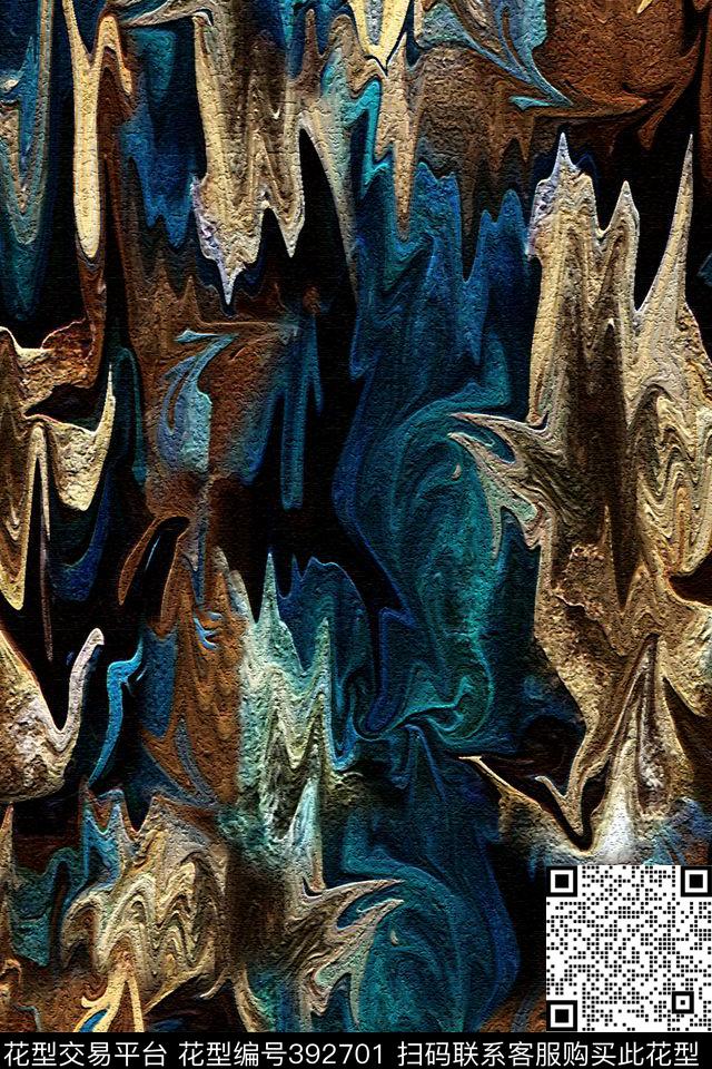 抽象水波纹男士华亿平台数码印花华亿平台下载（图片编号: 392701） - 瓦栏（Walan）