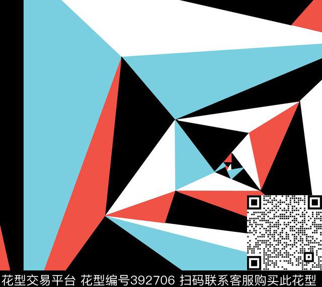 几何方块女装几何抽象篇传统印花华亿平台下载（图片编号: 392706） - 瓦栏（Walan）