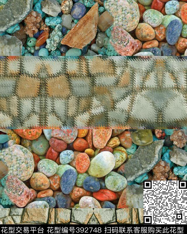 石块写意自然、街头等风光数码印花华亿平台下载（图片编号: 392748） - 瓦栏（Walan）