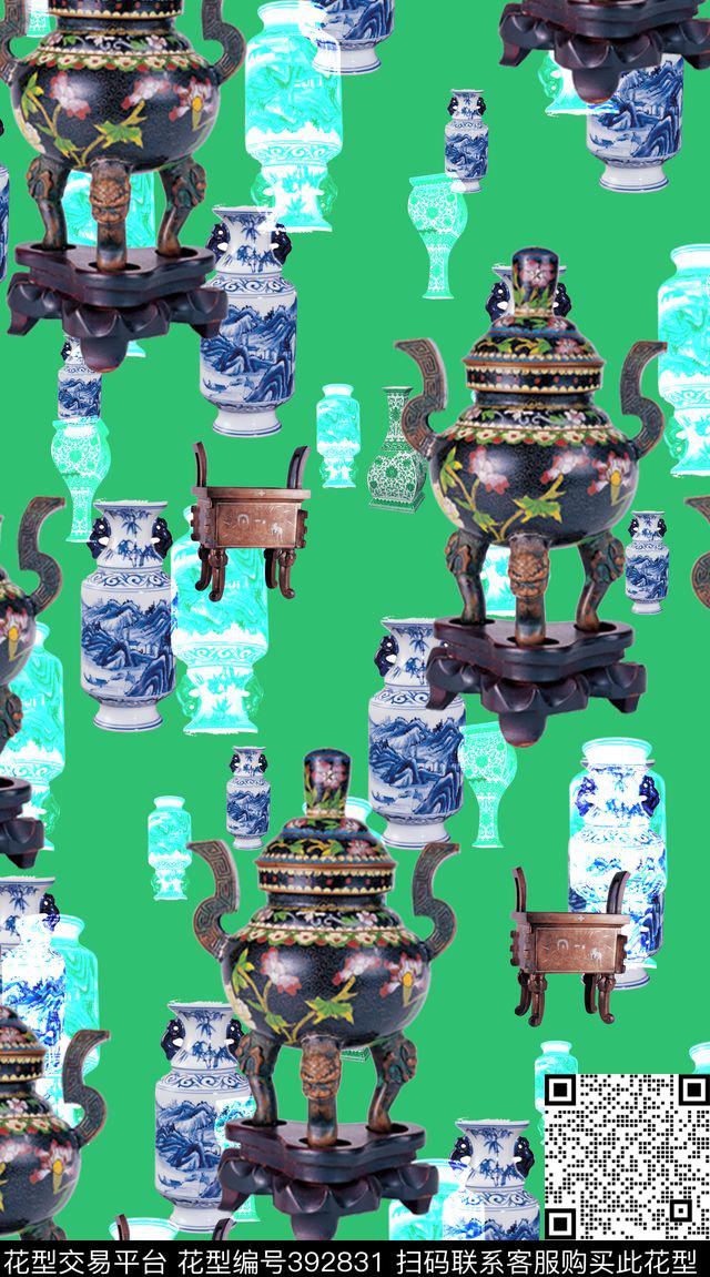 古典古董数码印花华亿平台下载（图片编号: 392831） - 瓦栏（Walan）