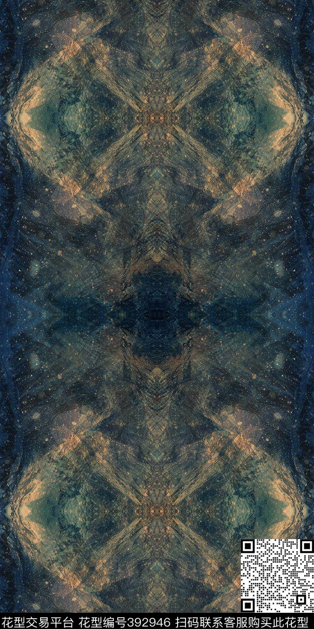 华亿平台抽象四方连续数码印花华亿平台下载（图片编号: 392946） - 瓦栏（Walan）