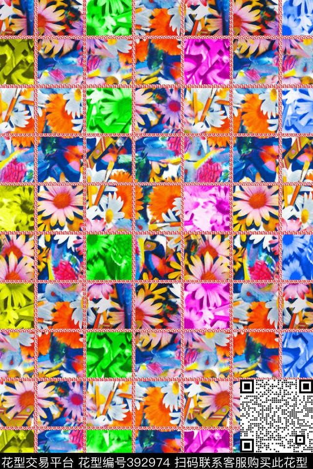 流行鸟花数码印花华亿平台下载（图片编号: 392974） - 瓦栏（Walan）