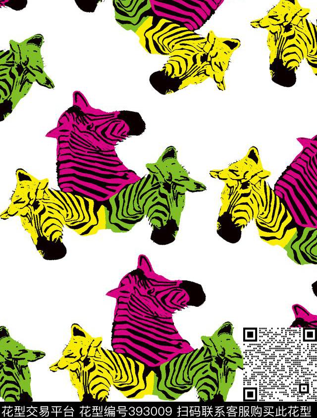 动物纹斑马传统印花华亿平台下载（图片编号: 393009） - 瓦栏（Walan）