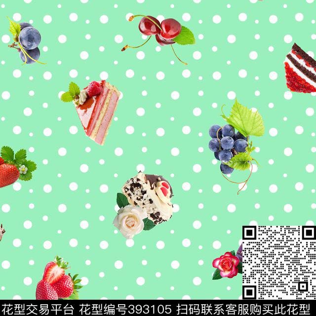 清新水果蛋糕数码印花华亿平台下载（图片编号: 393105） - 瓦栏（Walan）