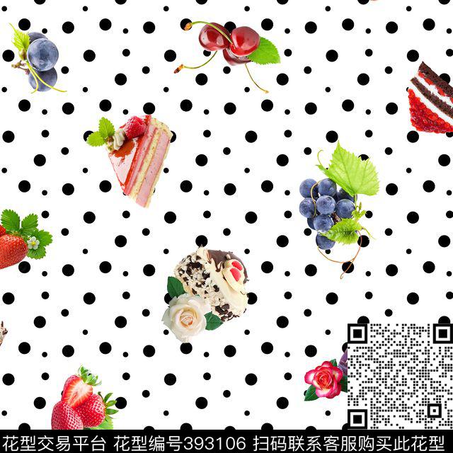 清新水果蛋糕数码印花华亿平台下载（图片编号: 393106） - 瓦栏（Walan）