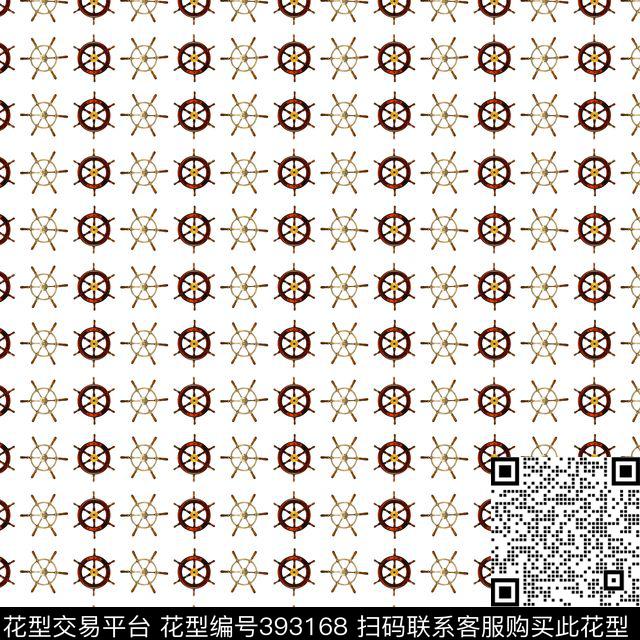 海洋元素系列船舵男装衬衫栏数码印花华亿平台下载（图片编号: 393168） - 瓦栏（Walan）