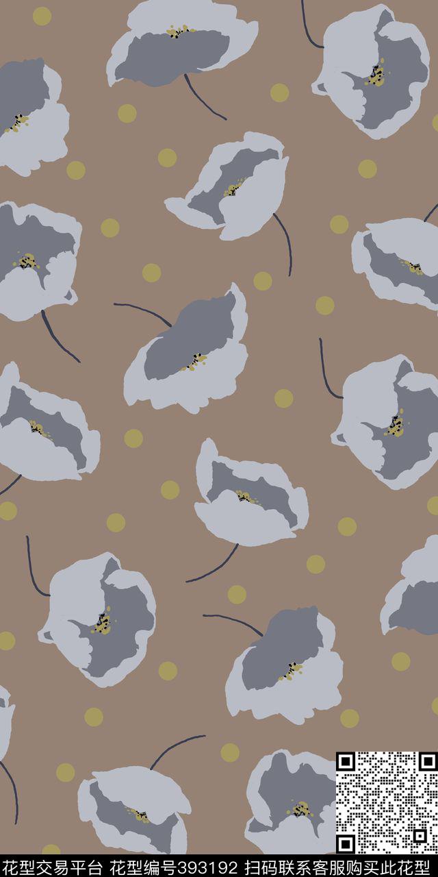 简约时尚抽象小花传统印花华亿平台下载（图片编号: 393192） - 瓦栏（Walan）