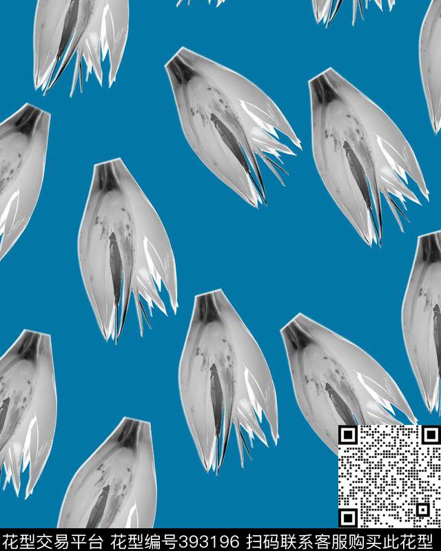 花卉写意花鸟混搭类数码印花华亿平台下载（图片编号: 393196） - 瓦栏（Walan）