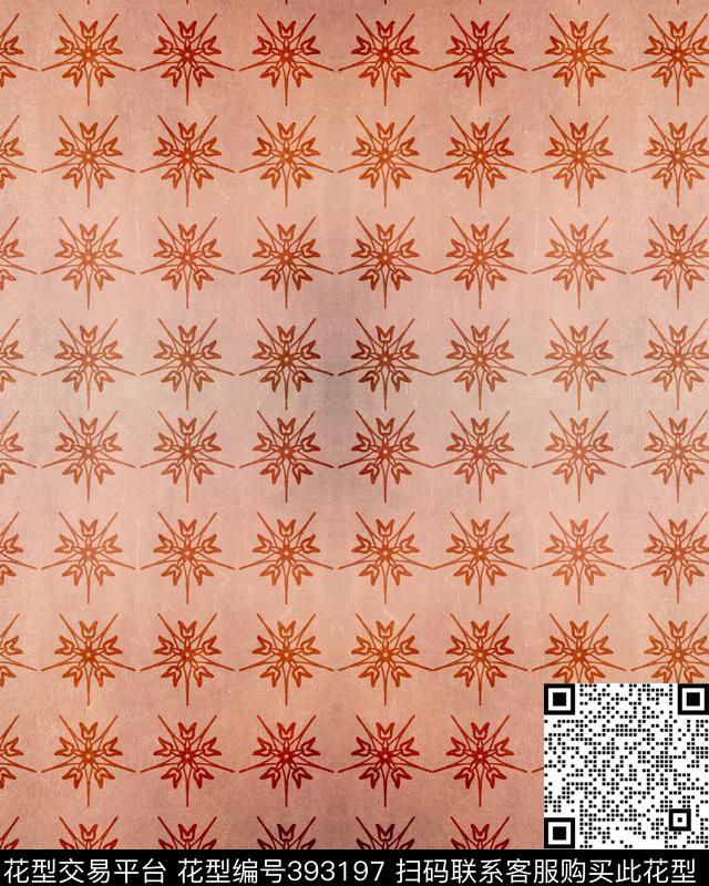 几何图案写意男装华亿平台传统印花华亿平台下载（图片编号: 393197） - 瓦栏（Walan）