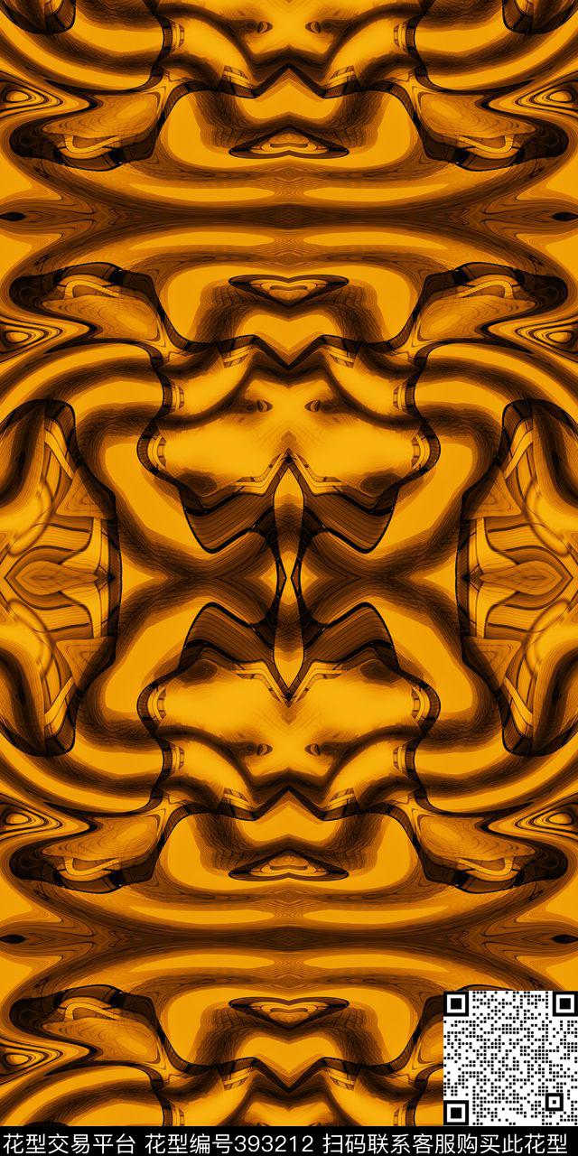 华亿平台抽象四方连续数码印花华亿平台下载（图片编号: 393212） - 瓦栏（Walan）