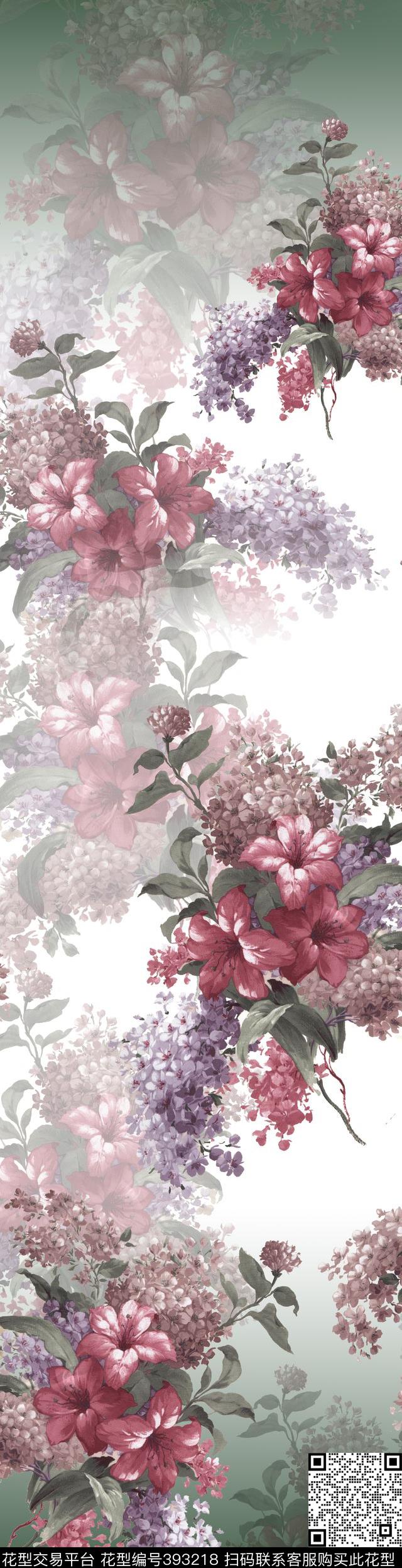 复古花卉传统印花华亿平台下载（图片编号: 393218） - 瓦栏（Walan）