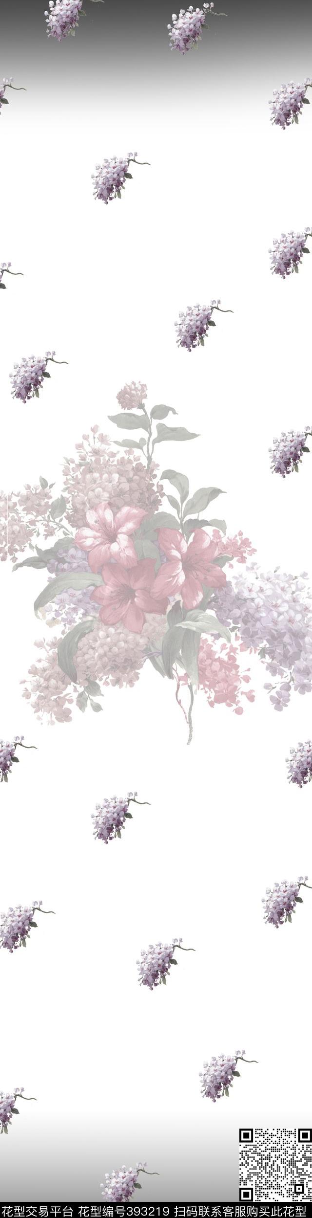 复古花卉传统印花华亿平台下载（图片编号: 393219） - 瓦栏（Walan）