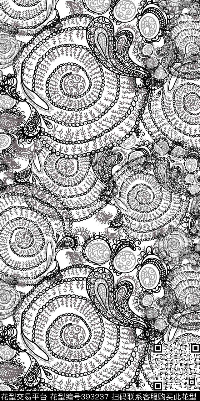 抽象几何流行时尚传统印花华亿平台下载（图片编号: 393237） - 瓦栏（Walan）