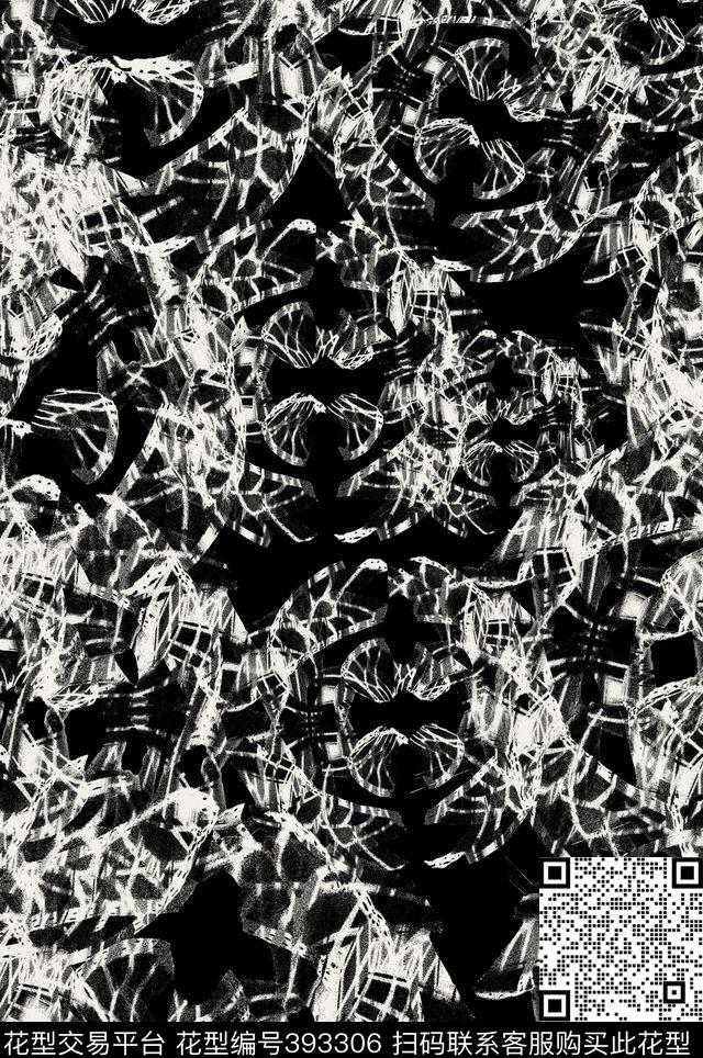 抽象几何纹传统印花华亿平台下载（图片编号: 393306） - 瓦栏（Walan）