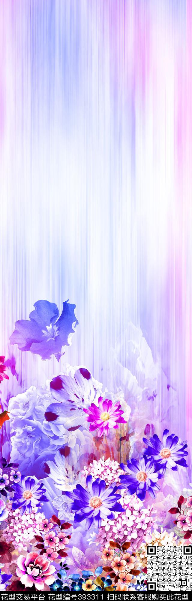 写意田园花数码印花华亿平台下载（图片编号: 393311） - 瓦栏（Walan）