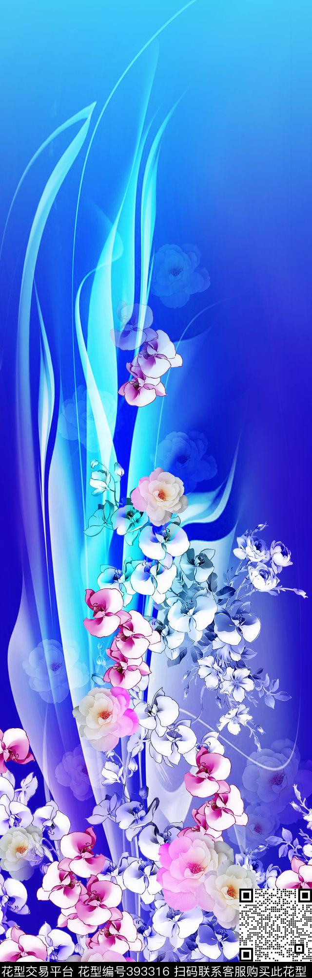 抽象写意田园数码印花华亿平台下载（图片编号: 393316） - 瓦栏（Walan）