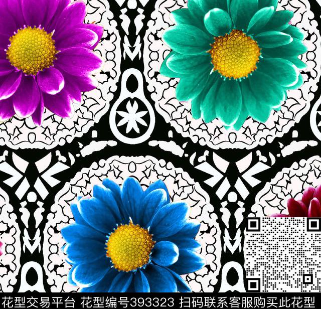 家纺服装丝巾数码印花华亿平台下载（图片编号: 393323） - 瓦栏（Walan）