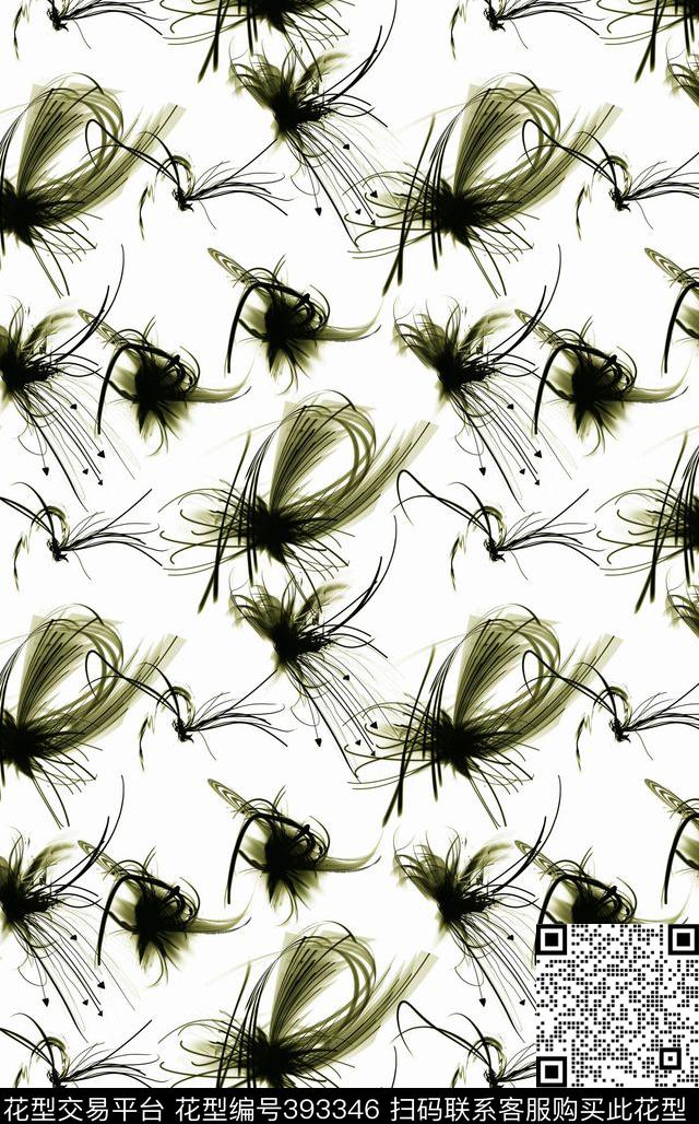 动物蜻蜓花纹数码印花华亿平台下载（图片编号: 393346） - 瓦栏（Walan）