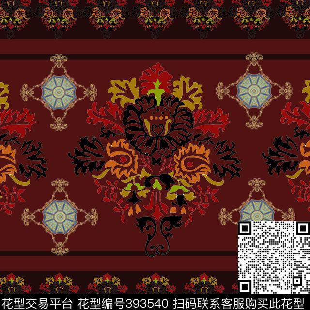 民族欧式花纹传统印花华亿平台下载（图片编号: 393540） - 瓦栏（Walan）