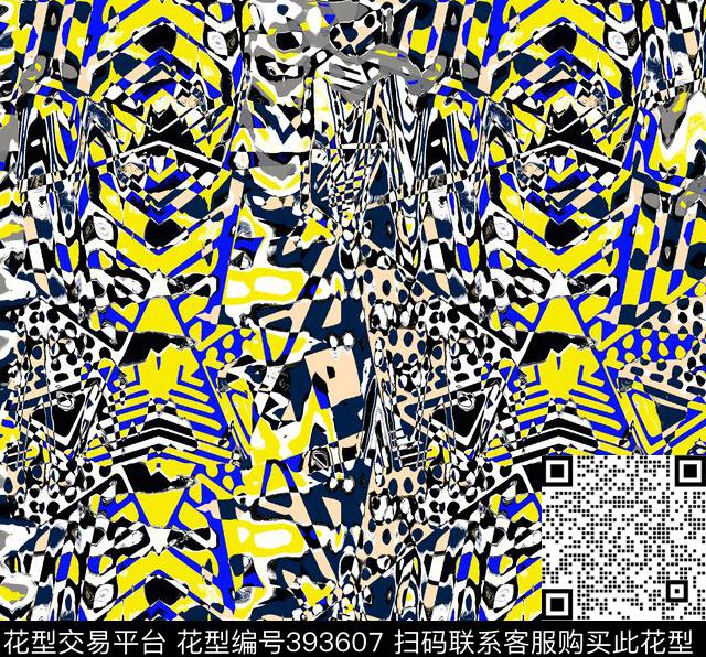 抽象几何男女装传统印花华亿平台下载（图片编号: 393607） - 瓦栏（Walan）