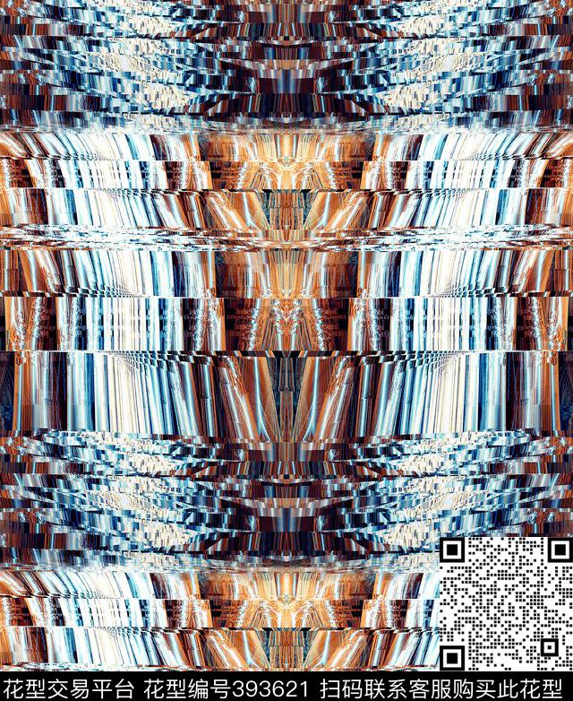 抽象玻璃瀑布数码印花华亿平台下载（图片编号: 393621） - 瓦栏（Walan）