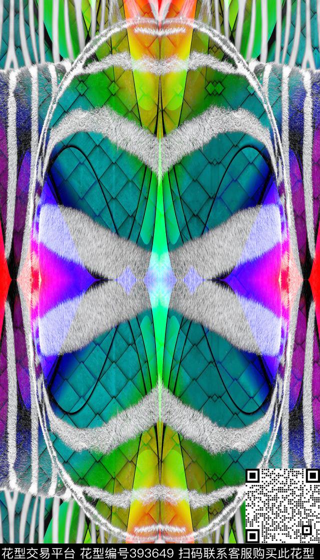 动物皮毛写意动物印花数码印花华亿平台下载（图片编号: 393649） - 瓦栏（Walan）