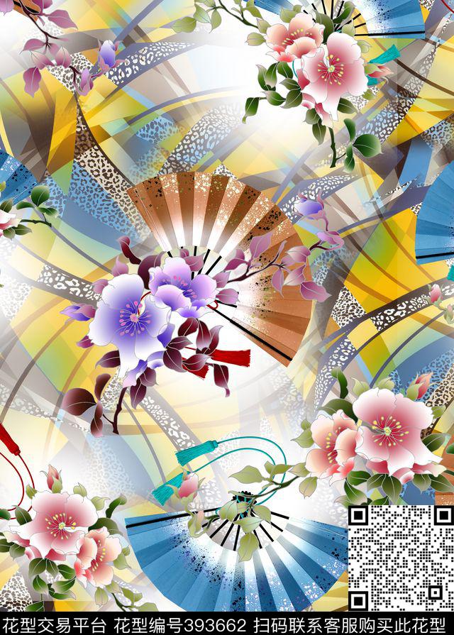 抽象几何民族风数码印花华亿平台下载（图片编号: 393662） - 瓦栏（Walan）