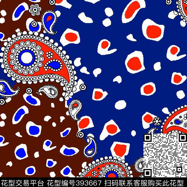 个性腰果豹纹传统印花华亿平台下载（图片编号: 393667） - 瓦栏（Walan）