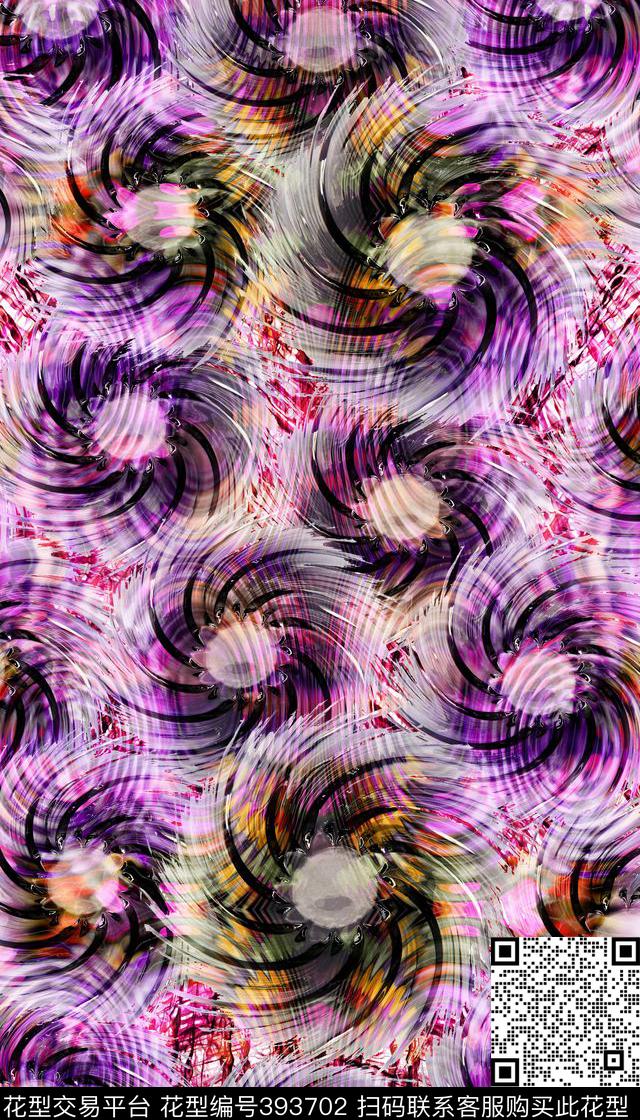 水纹写意珠光宝气系列数码印花华亿平台下载（图片编号: 393702） - 瓦栏（Walan）