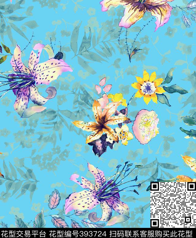 300dpi30x36.5cmjpg传统印花华亿平台下载（图片编号: 393724） - 瓦栏（Walan）