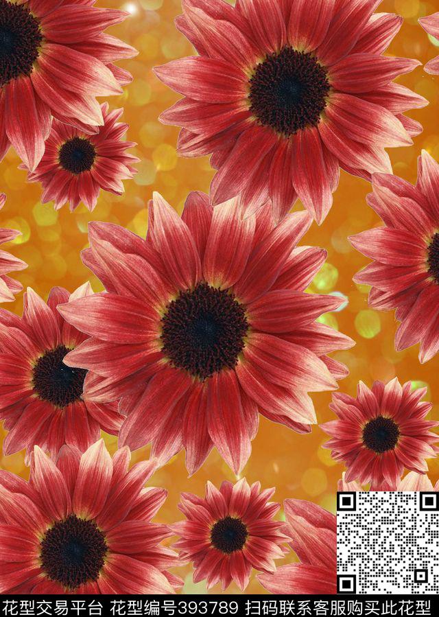 植物花数码印花华亿平台下载（图片编号: 393789） - 瓦栏（Walan）