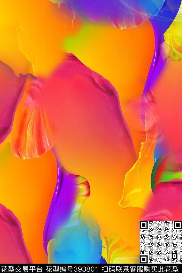 潮流抽象复古数码印花华亿平台下载（图片编号: 393801） - 瓦栏（Walan）