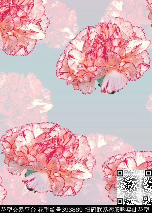 时尚花卉数码印花华亿平台下载（图片编号: 393869） - 瓦栏（Walan）