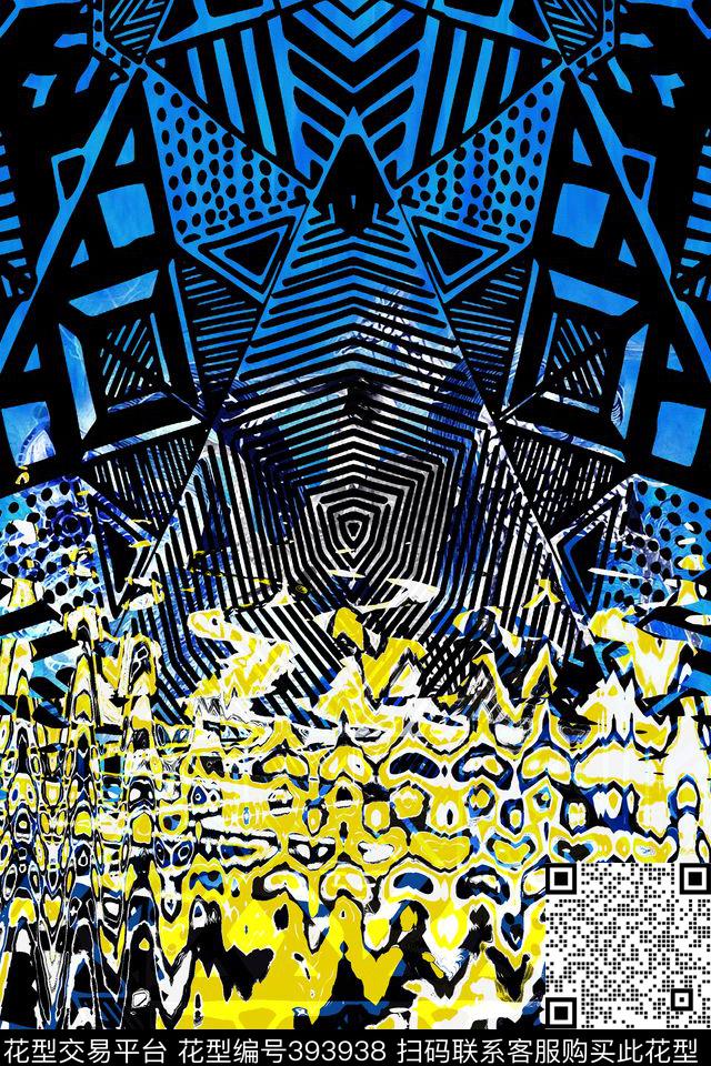 抽象几何男装传统印花华亿平台下载（图片编号: 393938） - 瓦栏（Walan）