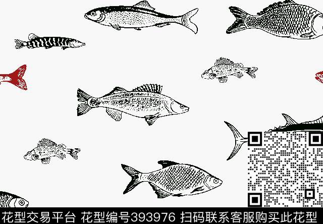 潮流大气动物传统印花华亿平台下载（图片编号: 393976） - 瓦栏（Walan）