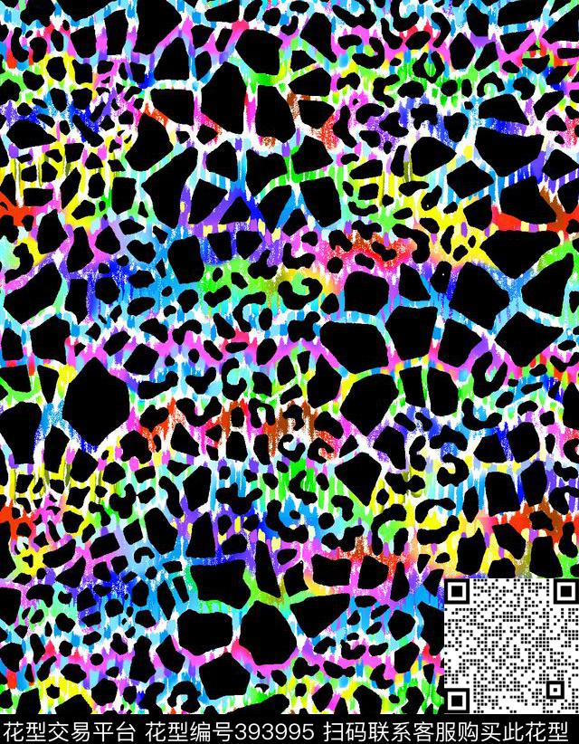 绚丽色彩动物纹数码印花华亿平台下载（图片编号: 393995） - 瓦栏（Walan）